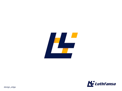 Luthfansa branding design flat illustration logo minimal simple typography ui vector
