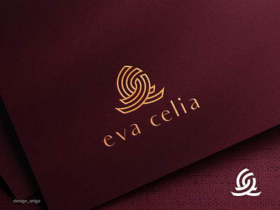 eva celia branding design ec flat illustration logo minimal monogram simple typography ui vector