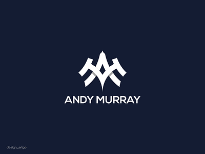 Andy Murray andymurray branding design flat illustration logo minimal monogramlogo simple typography ui vector