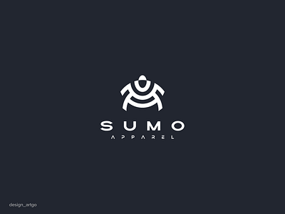 Sumo branding design flat illustration logo minimal simple typography ui vector
