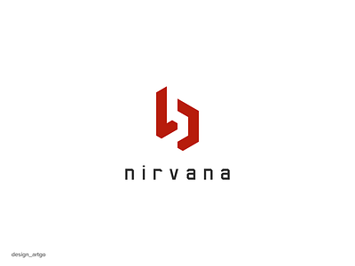 nirvana, n lettermark awesome branding design flat illustration logo memorable minimal monogram simple typography ui ux vector