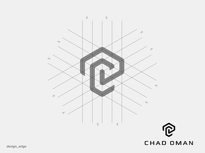 Grid of Chad Oman branding cleanlogo design flat geometriclogo gridsystem illustration logo logogrid logos minimal monogram professionallogo simple typography ui vector
