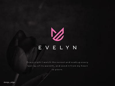 Evelyn, e letter with shape of tulip branding design elogo flat illustration logo logos minimal monogramlogo simple tulip tuliplogo typography ui vector