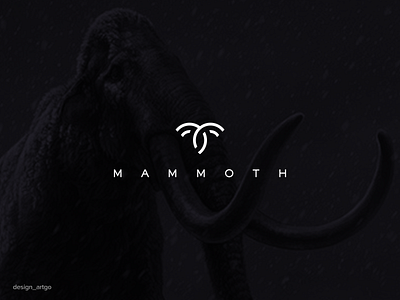 Mammoth, M monogram branding design flat illustration logo m letter mammoth minimal monogram simple typography ui vector