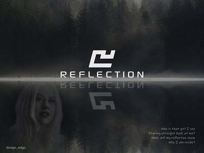 Reflection branding design flat illustration letterr logo minimal monogram mulan reflection simple ui vector
