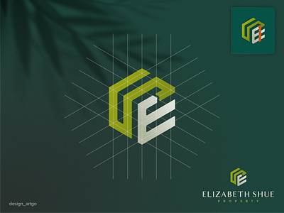 Elizabeth Shue Property branding design es logo flat illustration letter es logo logos minimal monogram monogram logo simple typography ui vector