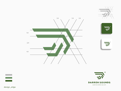 Letter D logo Grid branding design flat gridsystem illustration logo logo process logogrid minimal minimalism monogram simple typography ui vector