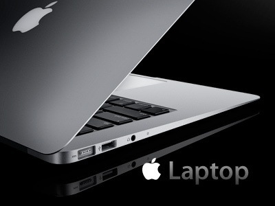 Laptop air apple black grey laptop macbook myriad reflect 