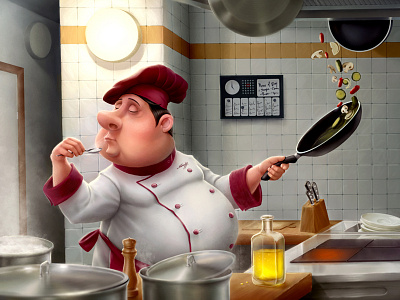 Chief cartoon character chief cook kuryatnikov