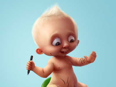 Child boy cartoon character child kuryatnikov