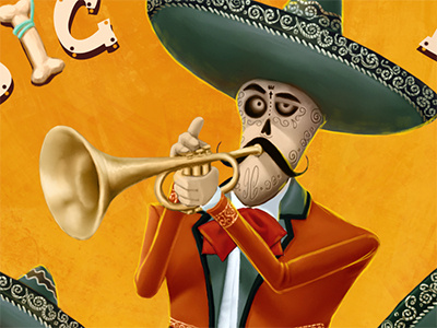 Mariachi 2 cartoon character dead kuryatnikov mariachi mexico music musician skull