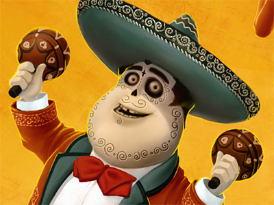 Mariachi 1 cartoon character dead kuryatnikov mariachi mexico music musician skull