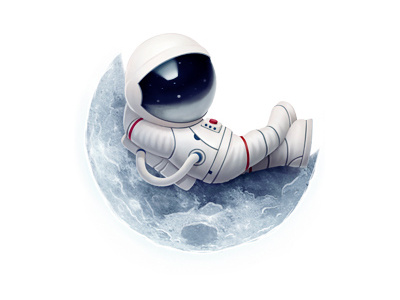 Cosmonautics Day Gift (gift for vk.com) astronaut cartoon cosmonautic gift holiday kuryatnikov moon space space suit space travel