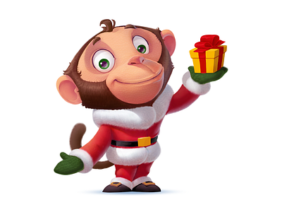 New Year Gift 2016 celebration gift kuryatnikov monkey new year santa