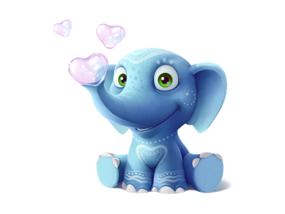 Elephant Gift (for vk.com) bubbles elephant fun gift kuryatnikov love patterns recognition valentines day