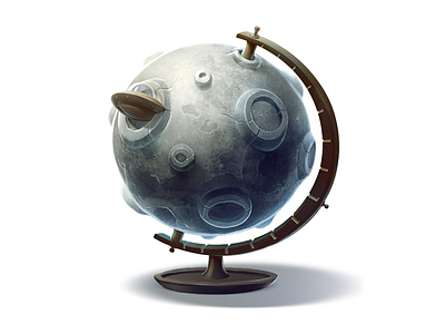 Globe for  moon tourism (for vk.com)