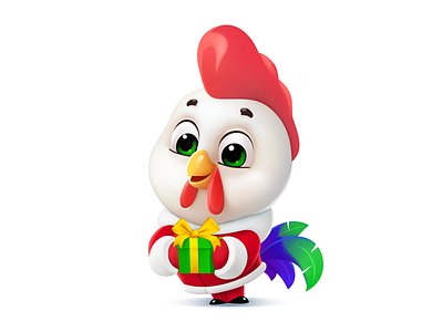 Happy New Year Gift gift new year rooster santa claus symbol of the year