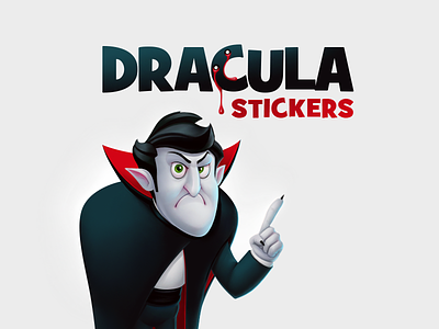 Dracula stickers (for ok.ru) blood character character design dracula social network stickers vampire