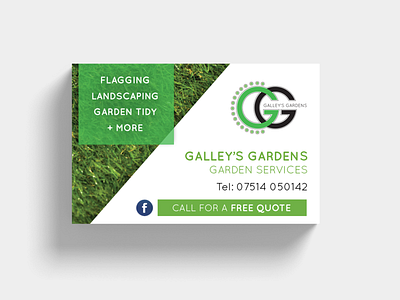 Galleys Gardens Logo and Business Card business card businesscard design gardening grass image logo