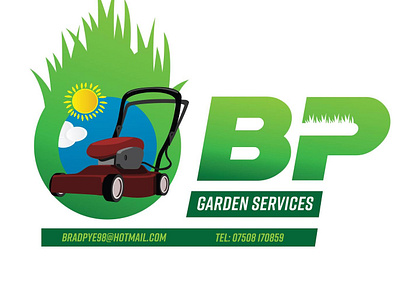 BP Garden Services design gardening grass image logo vector