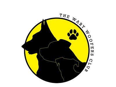 The Wary Woofers Club branding design dog illustration image logo vector