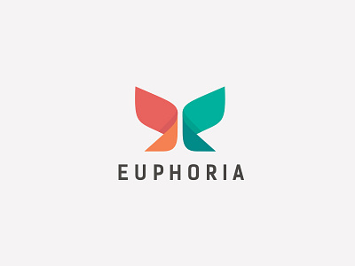 Euphoria2 butterfly electronic logo postcard