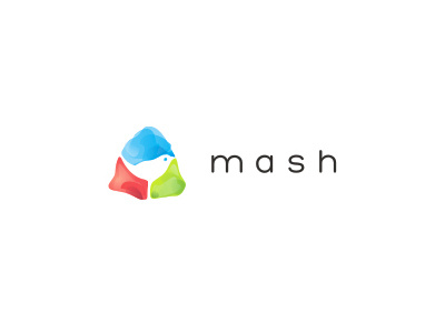 mash bird logo watercolor