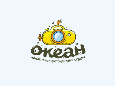 ocean camera lettering logo submarine