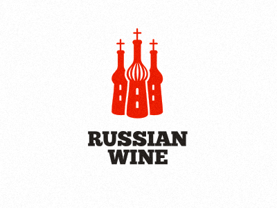 Russian Wine bottle game logo play red russian unused wine