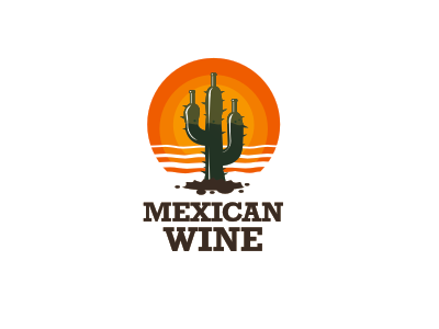 Mexican wine game logo mexico play unused wine