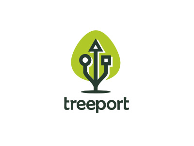 treeport fun green logo port sale tree unused usb