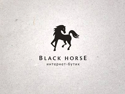 Black Horse black boutique girl horse internet logo shop woman