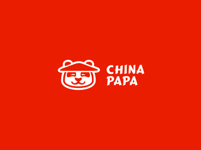Chinapapa china dad father hat logo panda papa red shop
