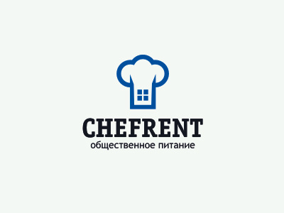 Chefrent agent chef cook food logo realty rent