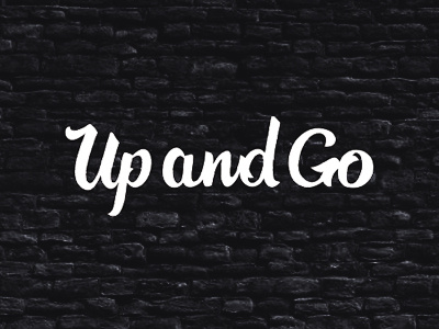 Upandgo calligraphy go letter logo up