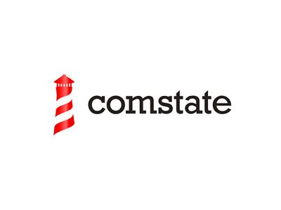 Comstate lighthouse logo signboard