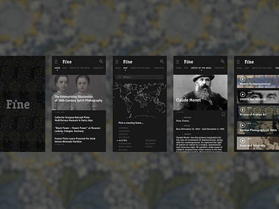 Fine App Concept app app concept app ui application design fine art logo ui ui ux ui ux design ux