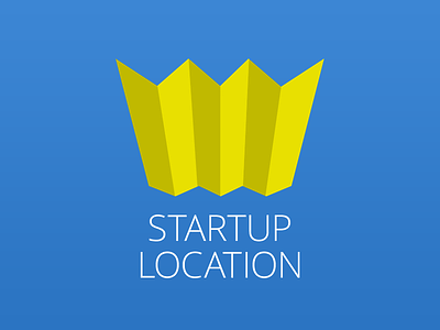 Startuplocation logotype blue map startup startuplocation stockholm yellow