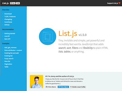 List.js site update