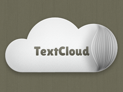 TextCloud Logotype cloud logo paper text web service