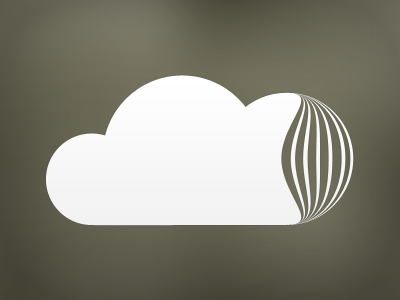 TextCloud Logotype - One color clean cloud logo simple symbol