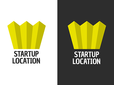 StartupLocation.com logotype clean crown dark flat light logo logotype map startup startuplocation stockholm sweden