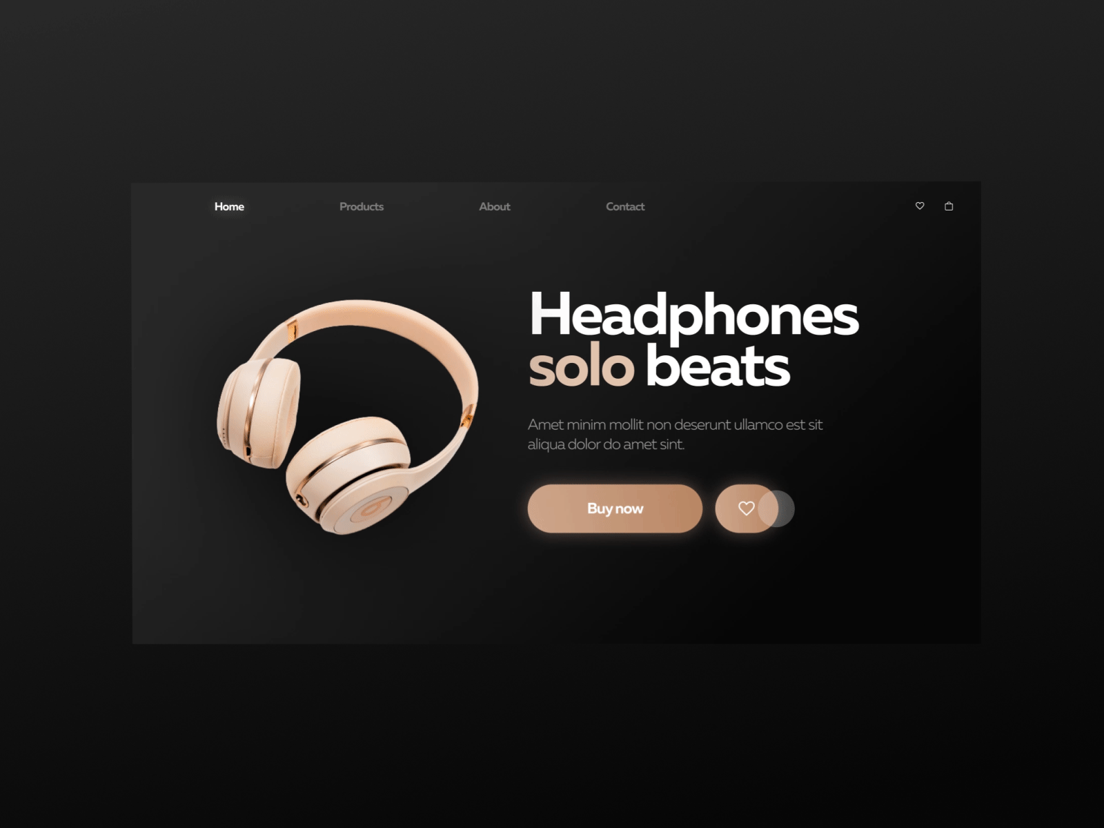 Headphones (title) design ui web
