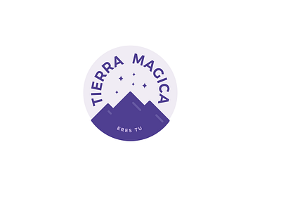 Badge | Magic Earth adventure badge design icon illustrator lineart linework mountains purple stamp tierra magica vector