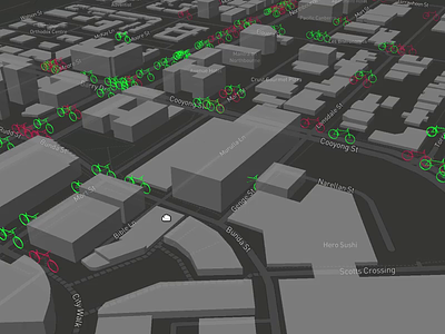 Bicycle accidents 3d design map mapbox maps webgl