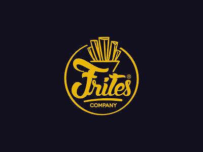 Brand Frites Company art direction branding corporate branding design foodlogo logo logodesign potato chips yellow logo