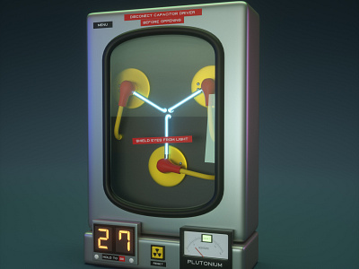 CONDENSADOR 2 3d 3dprint art backtothefuture c4d character cienema 4d delorean flux capacitor octanerender