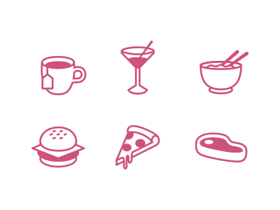 Free Food Icon Set burger categories drink food free icons pizza ramen soup steak tea
