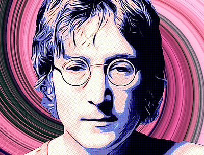 John beatles halftone halftoon john lennon lichtenstein popart