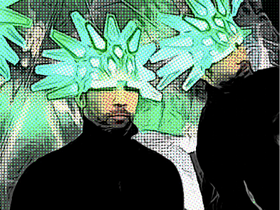 Jay automaton cyber funk jamiroquai. halftoon jay kay